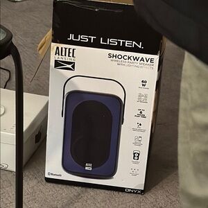 Altec Lansing Shockwave Bluetooth Speaker - Black and Blue